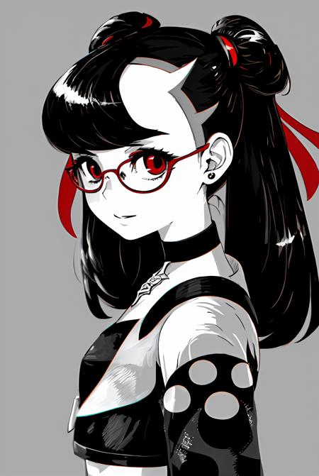 03292-3076127977-solo  1girlgreyscale monochromespot colorred eyes Red glasses_ _ marnie _pokemon_.png